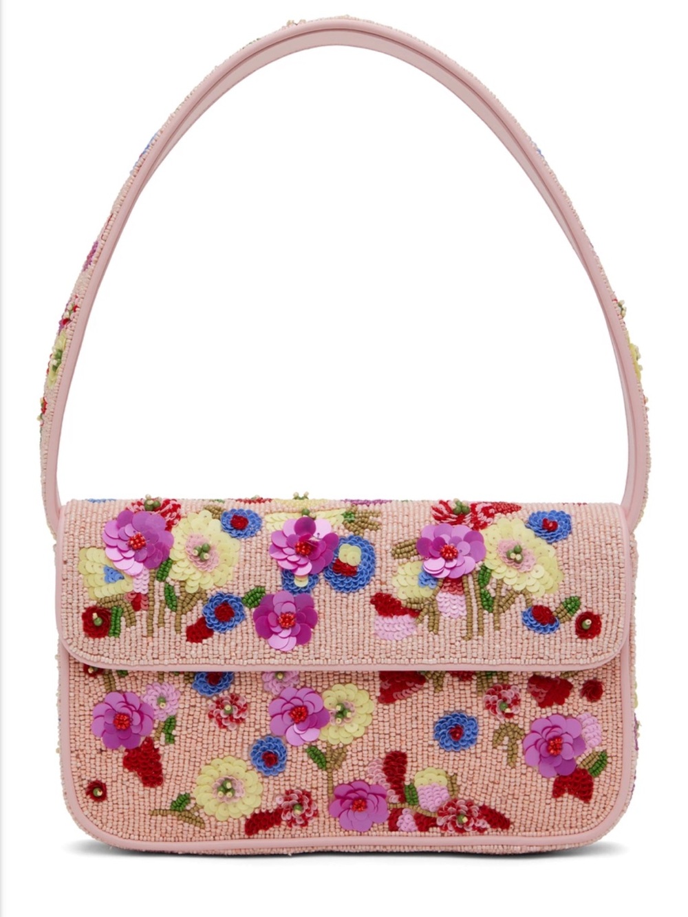 NWT STAUD Tommy Beaded Bag, Wildflowers